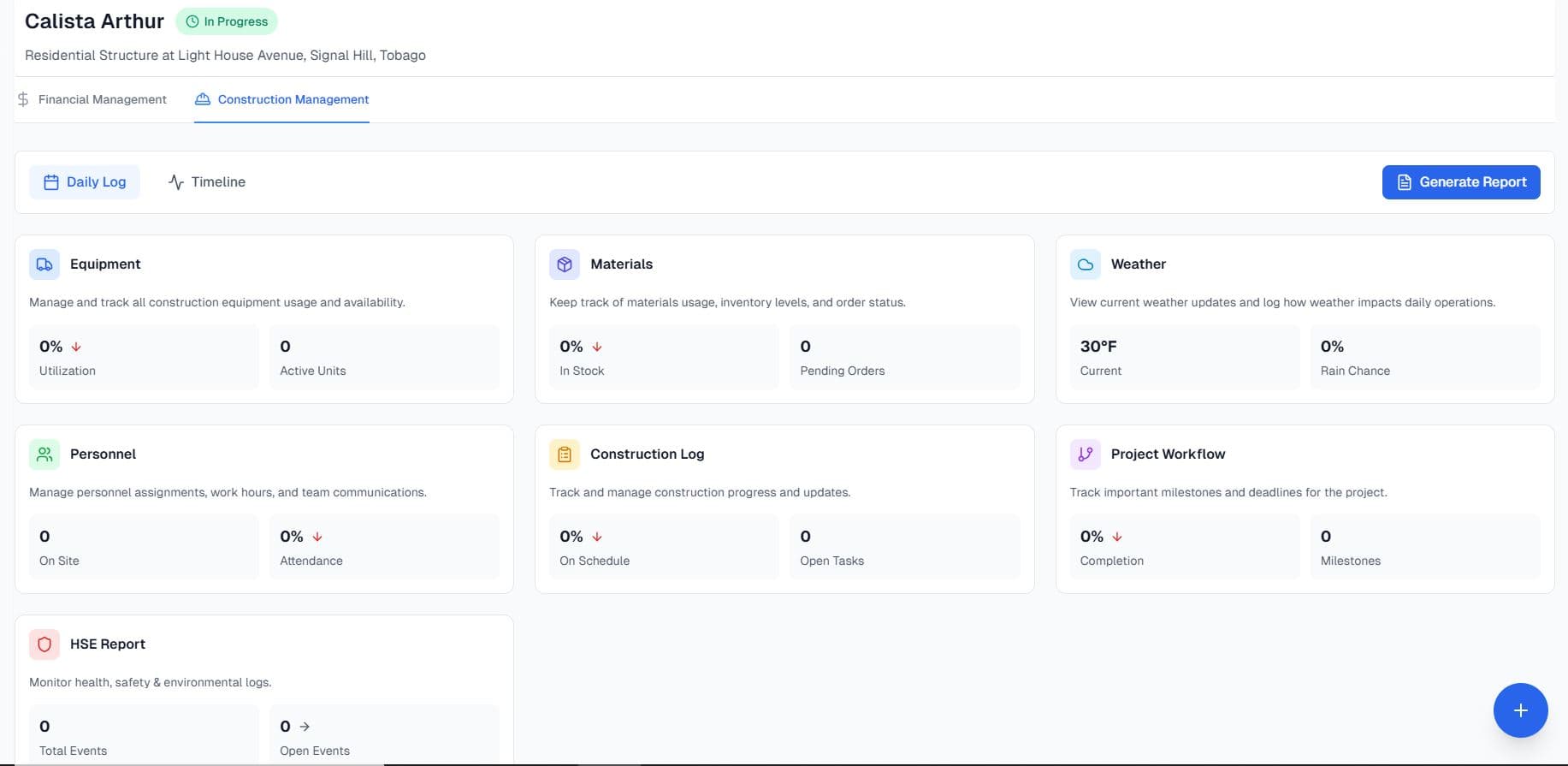 OPI-PM field reporting dashboard
